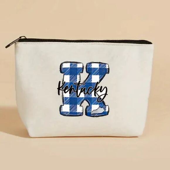 Kentucky Checkerboard Makeup Bag - Picture 1 of 1